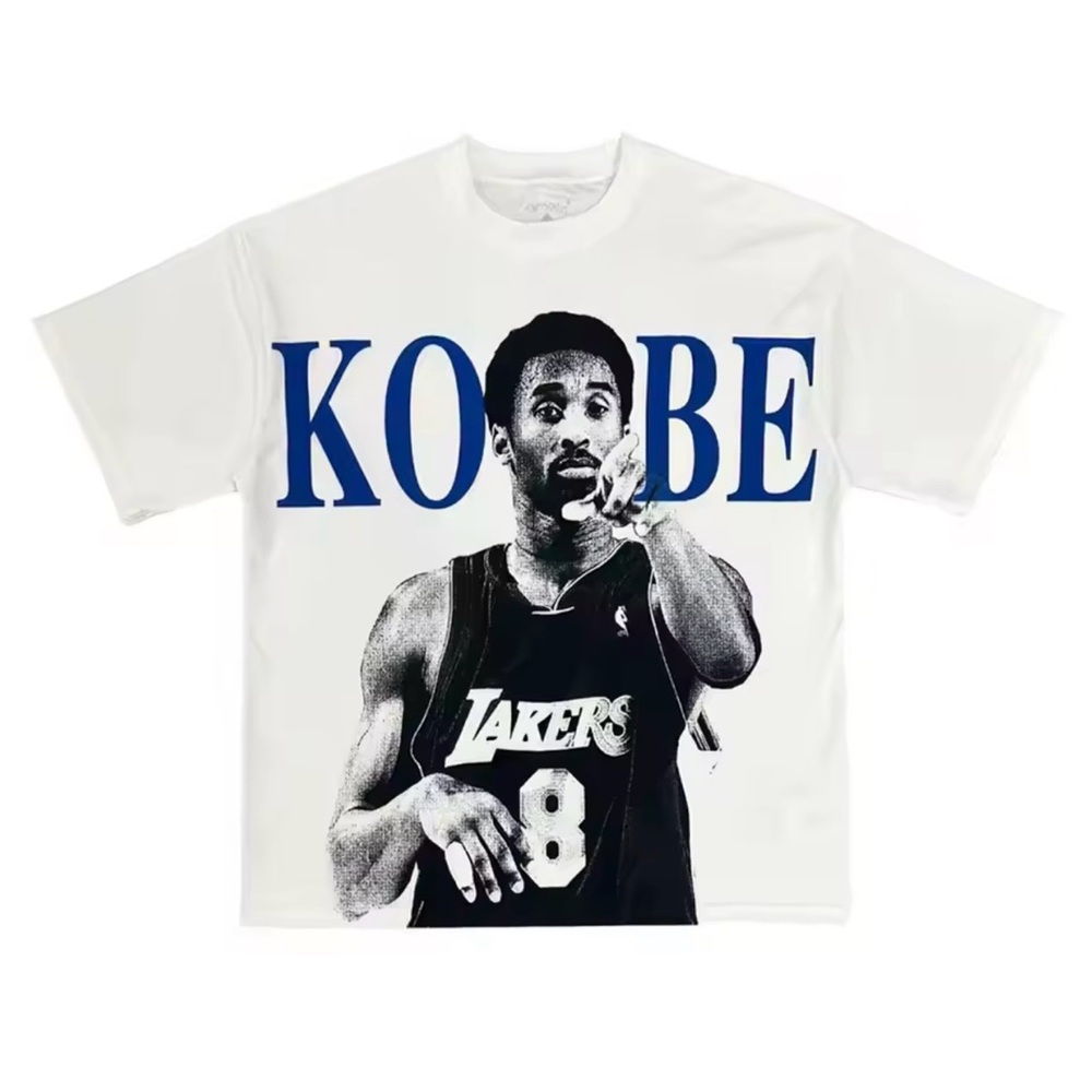 & Other Stories White and Blue Graphic Tee